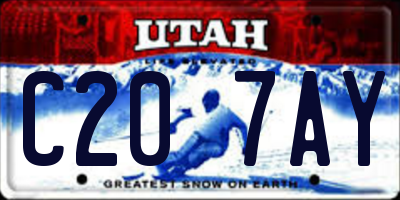 UT license plate C207AY