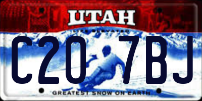 UT license plate C207BJ