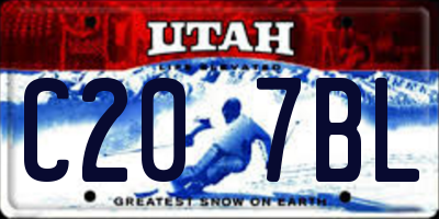 UT license plate C207BL