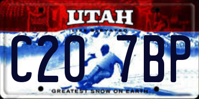UT license plate C207BP