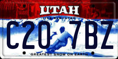 UT license plate C207BZ
