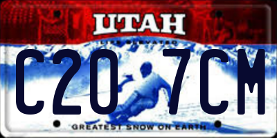 UT license plate C207CM