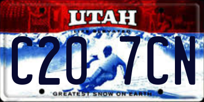 UT license plate C207CN