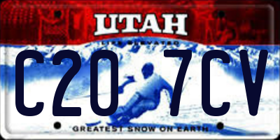 UT license plate C207CV