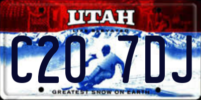 UT license plate C207DJ