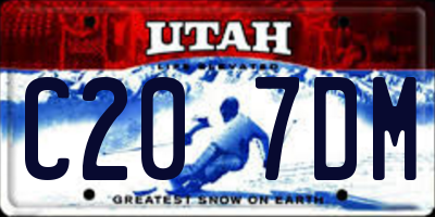 UT license plate C207DM