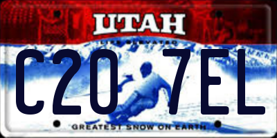 UT license plate C207EL