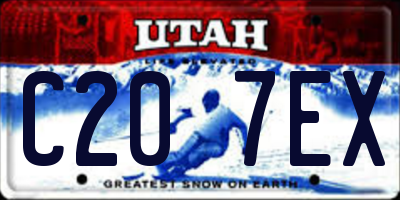 UT license plate C207EX