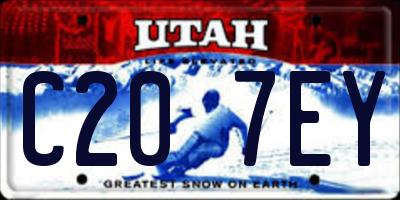 UT license plate C207EY