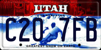 UT license plate C207FB