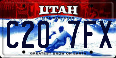 UT license plate C207FX