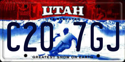 UT license plate C207GJ