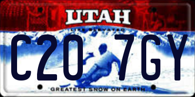 UT license plate C207GY