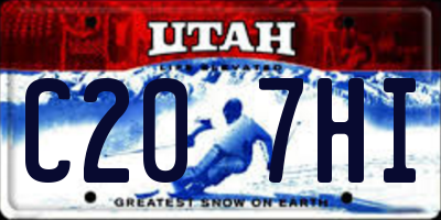 UT license plate C207HI