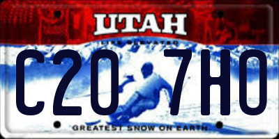UT license plate C207HO