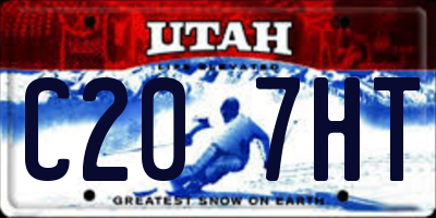 UT license plate C207HT