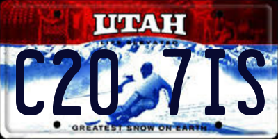 UT license plate C207IS