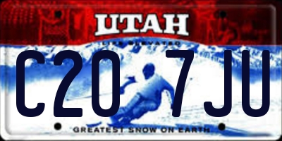 UT license plate C207JU