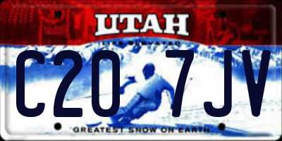 UT license plate C207JV