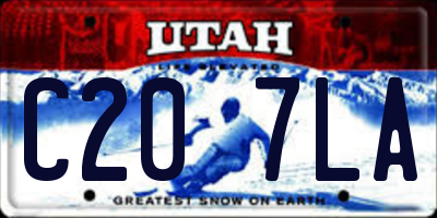 UT license plate C207LA