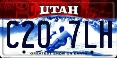 UT license plate C207LH