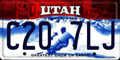 UT license plate C207LJ