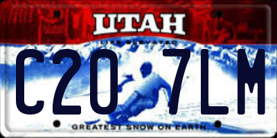 UT license plate C207LM