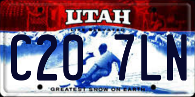 UT license plate C207LN