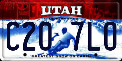 UT license plate C207LO