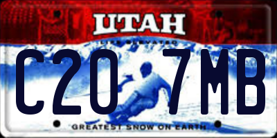 UT license plate C207MB