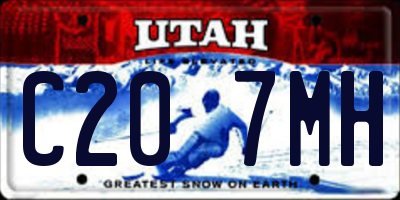 UT license plate C207MH