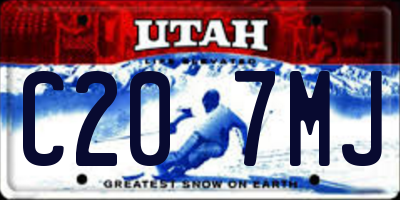 UT license plate C207MJ