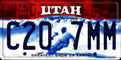 UT license plate C207MM