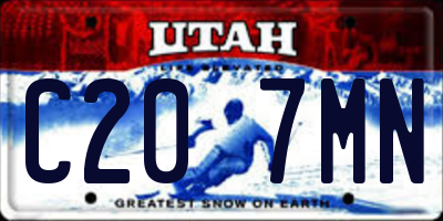 UT license plate C207MN