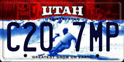 UT license plate C207MP