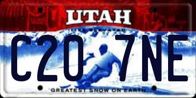 UT license plate C207NE