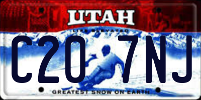 UT license plate C207NJ
