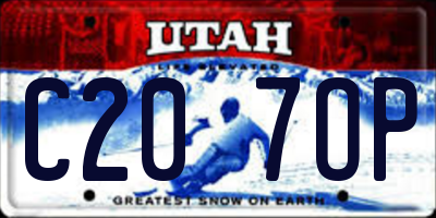 UT license plate C207OP