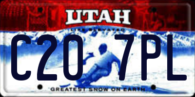 UT license plate C207PL