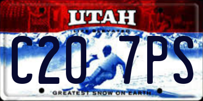 UT license plate C207PS
