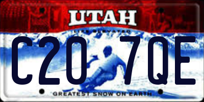 UT license plate C207QE