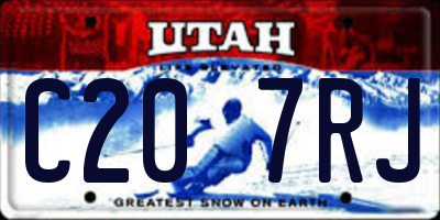 UT license plate C207RJ