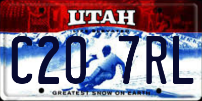 UT license plate C207RL