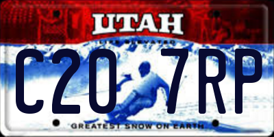 UT license plate C207RP