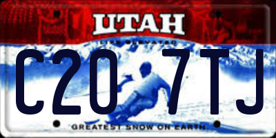 UT license plate C207TJ