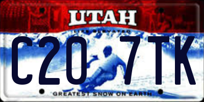 UT license plate C207TK