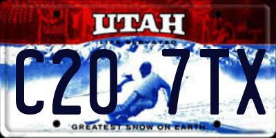 UT license plate C207TX