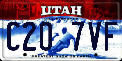 UT license plate C207VF