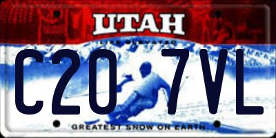 UT license plate C207VL