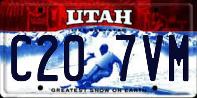 UT license plate C207VM